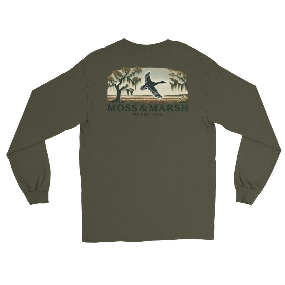 Butler Island Duck Hunting Men’s Long Sleeve T-Shirt
