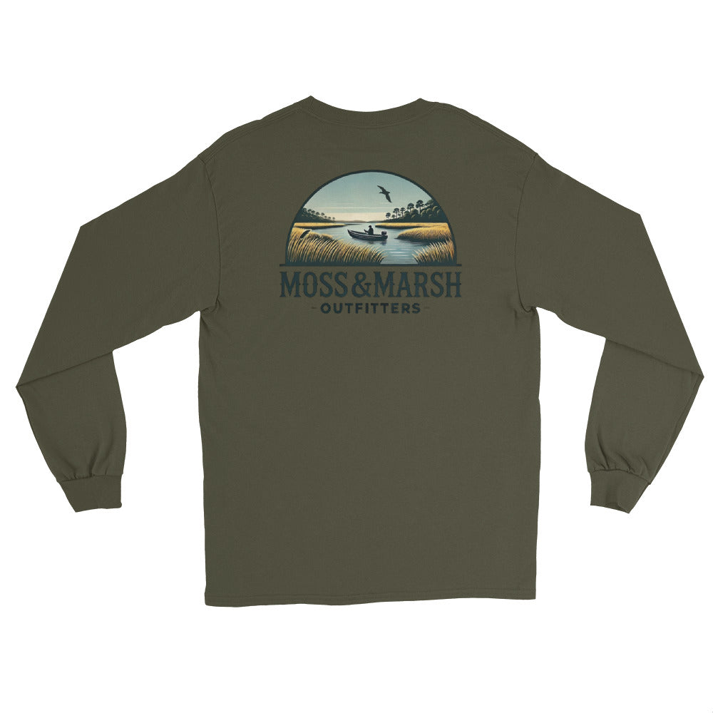 Fishing on Ossabaw Island-Men’s Long Sleeve T-Shirt